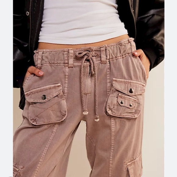 Free People Tahiti Cargo Pants Cashmere Medium - Large - Picture 4 of 16